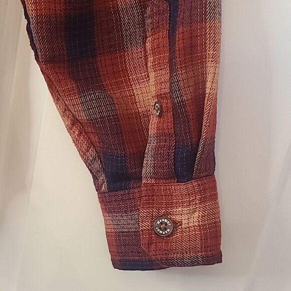 Marmot Fairfax Midweight Flannel Plaid Shirt Color: Red Ochre Size XL - Picture 7 of 13